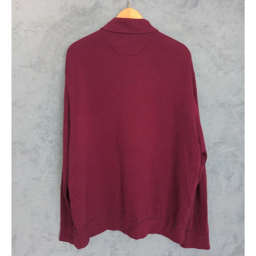 Polo Ralph Lauren Performance 1/4 Zip Pullover Mens XL Burgundy Long Sleeve Soft